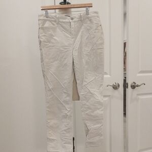 Talbots Women's Straight Leg Cream Corduroy Pants